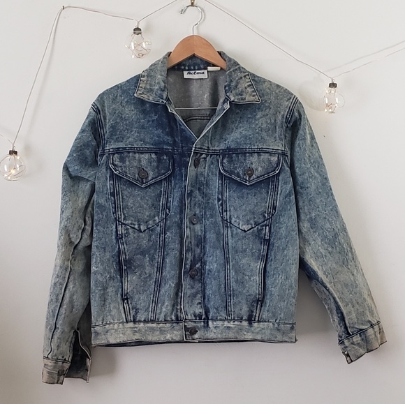 Belma Jackets & Blazers - Vintage 80s Acid Wash Jean Jacket